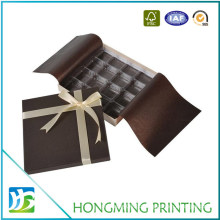 Wholesale Cardboard Chocolate Paper Box with Silk Ribbon